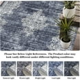 thumbnail image 4 of Washable Area Rug 5x7 Rug for Living Room Boho Vintage Rug for Bedroom Aesthetic Distressed Non Slip Throw Rugs Soft Low Pile Stain Resistant Carpet for Classroom Nursery 5'x7' Blue, 4 of 9