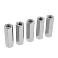 5 Pcs Hex Coupling Nut M10x1.5 L55mm 304 Stainless Steel Rustproof Anti