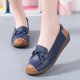 thumbnail image 2 of Zapatos Casuales de las Mujeres Suaves de Cuero Falso Deslizamiento Superior en Mochilas Cómodos Zapatos Planos de la Sola Plana de las Mujeres, 2 of 9