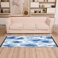 thumbnail image 6 of Bed Long Carpet Bed Rug 72x23.5In Indoor Non-Slip Durable Carpet Floor Mat Runner Rug Bedroom Hallway Carpet Machine Washable Cartoon Blue Flowers, 6 of 8