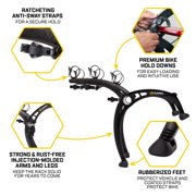 Sariss Bones EX Car Trunk Bike Rack Carrier for 3 Bikes - Black