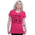 thumbnail image 3 of History Repeats Itself Dinosaur Pet Womens Fitted Plus Size Graphic Tee Brisco Brands 3X, 3 of 5