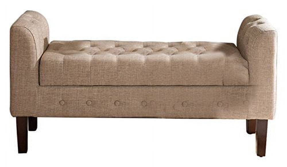 Kings Brand Furniture Tufted Design Upholstered Storage Bench Ottoman