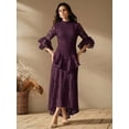 thumbnail image 5 of Purple Dress With High Neck And Ruffle Sleeve, 5 of 28