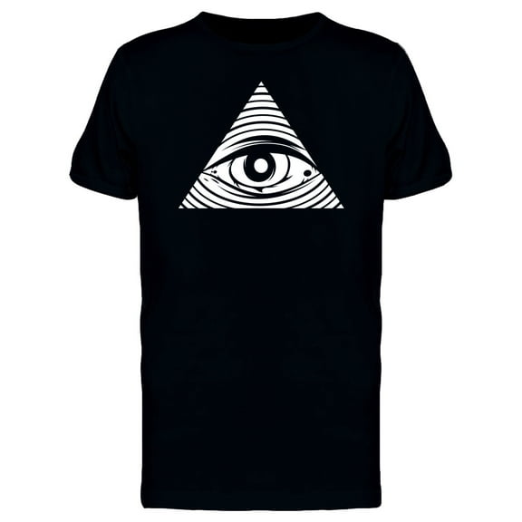 All Seeing Eye Triangle Art T-Shirt Men -Image by Shutterstock, Male Large
