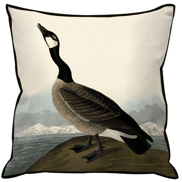 John James Audubon Hutchin Barnacle Goose Filled Cushion