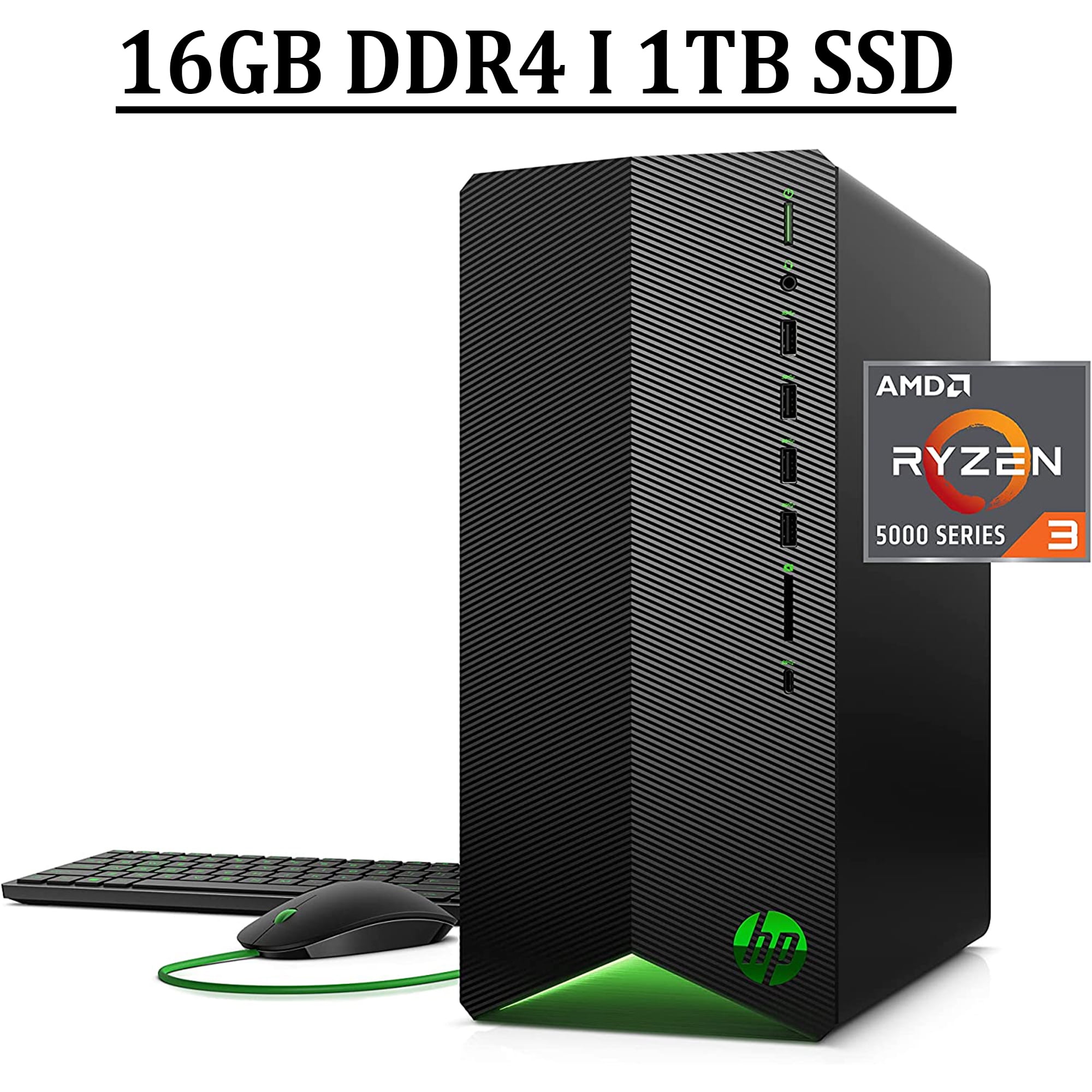 HP Pavilion Gaming Desktop Computer AMD Ryzen 5000 Series QuadCore Ryzen 3 5300G Processor 16GB