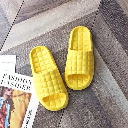 

Anti-Slip Solid Color Pillow Slippers Quick Drying Indoor & Outdoor Shower Slippers Soft Sole Eva Slides Shoes