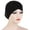 Black, variant on Women Solid Plain Cotton Stretch Elastic Neck Hat Hair Head Wrap Headband Turban