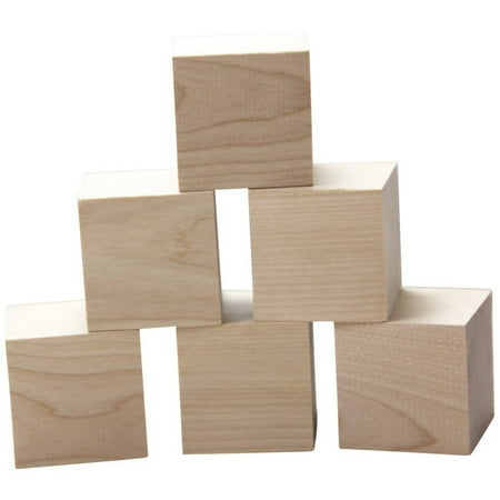 Square Wood Blocks Wooden Cubes – 2” Baby Wood Square Blocks – For Puzzle Making, Crafts, And DIY Projects – 12 Pieces by Woodpecker Crafts ()