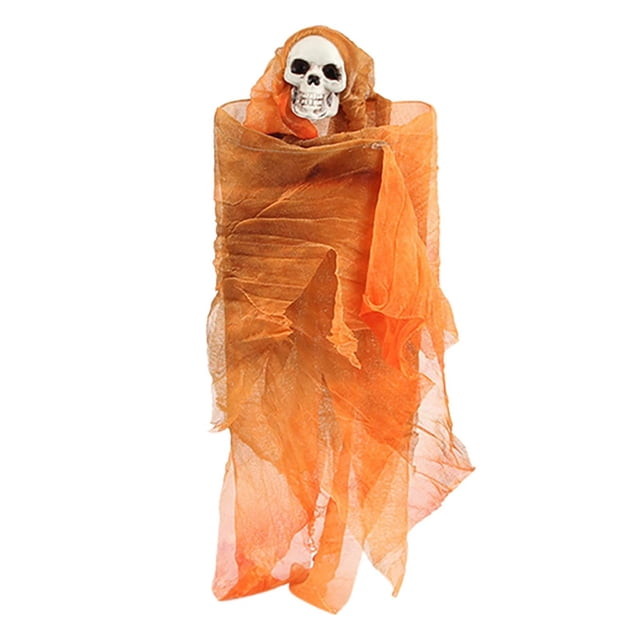 Fiudx Adorno de Calavera de Halloween, Aterrador Cadáver Colgante, Diseño de Calavera Ensangrentada, Decoración de Broma Única, Ideal para Fiestas En Casas Embrujadas, Diversión Navideña, Tamaño 33 X