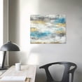 thumbnail image 3 of COMIO  Abstract Canvas Wall Art Decor: The Teal Brown Painting White Gray Pictures Prints Modern Tan Textured Artwork for Bedroom Bathroom, 3 of 4