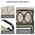 thumbnail image 5 of Costway 2PCS Patio Loveseat Bench Table Furniture Set Cushioned Chair Beige, 5 of 10