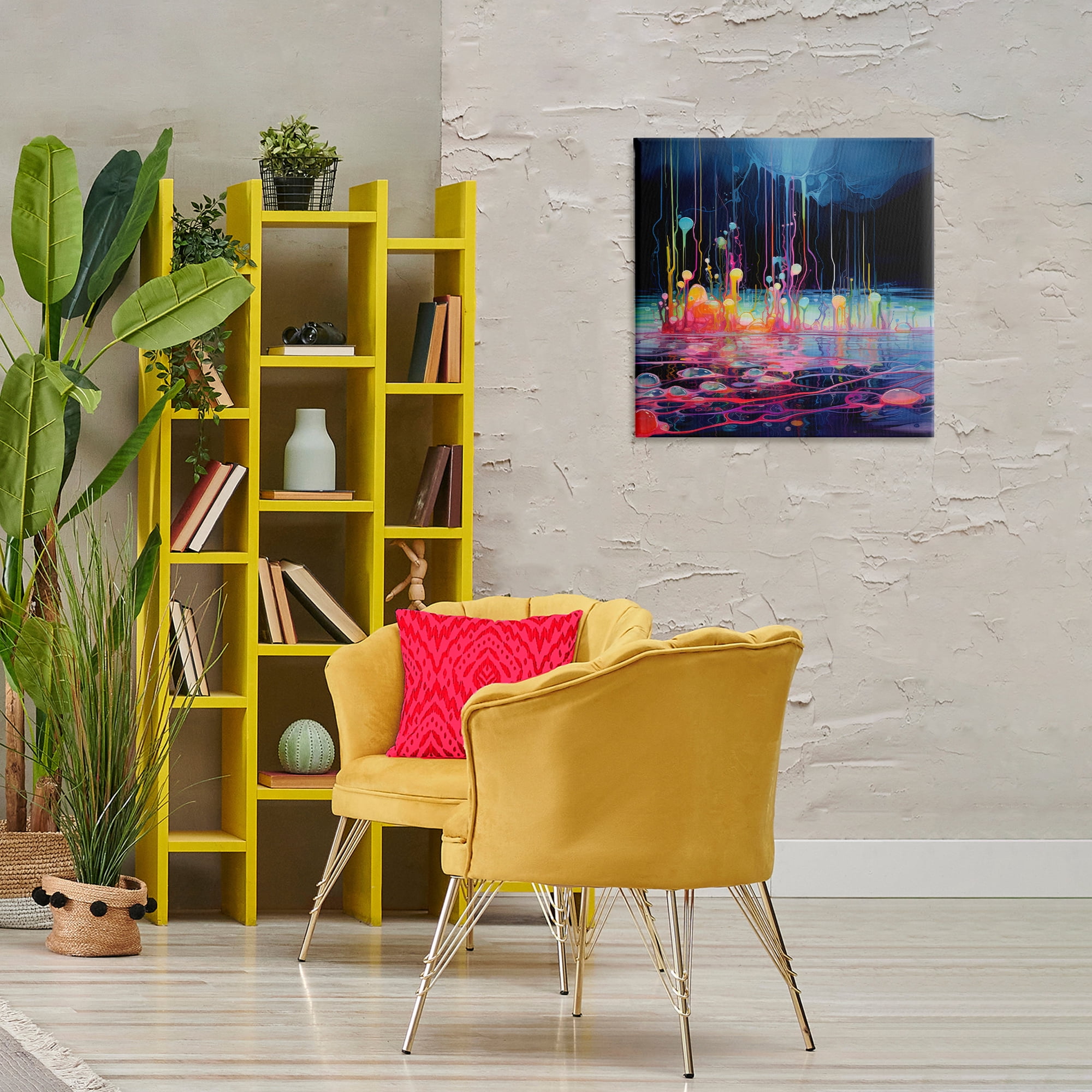 Stupell Industries Abstract Mystic Landscape Abstract Painting Wrapped Canvas Art Print Wall Art, 24 x 24