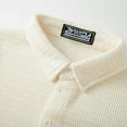 thumbnail image 4 of pstuiky Mangas cortas para hombre, Cárdigan de verano de color liso para hombre, camisa informal holgada de manga corta con bolsillo y solapa de manga corta para hombre. camisetas de hombre m, 4 of 8