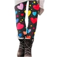thumbnail image 5 of DDAPJ pyju Women's Valentine Day Leggings Heart Printed Stretch Legging Tights Buttery Soft Ankle Length Yoga Pants Sales of Today Prime Multicolor#5 M, 5 of 6