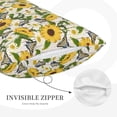 thumbnail image 3 of Uemuo Sunflowers And Butterflies Print Throw Pillow Case – Cozy & Soft Cushion Cover, Hypoallergenic Pillow Case for Sleeping, Perfect for Women with Envelope Closure-16"x24", 3 of 6