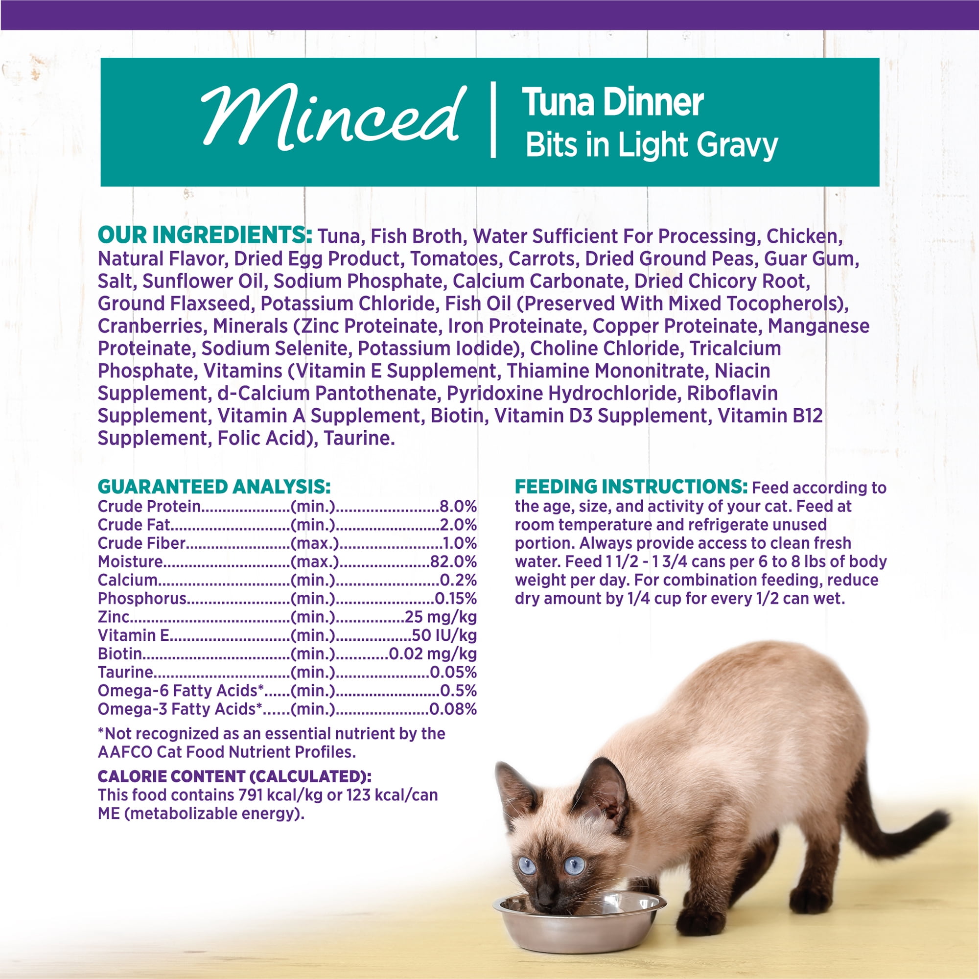 Wellness Complete Health Minced Adult Wet Cat Food, Natural, Protein-Rich, Grain Free, 5.5 Ounce , 24 Pack, (Tuna Entrée)