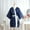 Navy, variant on uublik Women Robe Long Sleeves Loungewear Dress Soft Sleepwear Housecoat Nightgown Bathrobe Pink