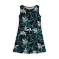 thumbnail image 4 of GXIPO Girls Sleeveless A-Line Floral Casual Holiday Dress Little Girl Dresses Girls Preppy Clothes for 3-14 Spring Outfits Dark Gray 4-5T, 4 of 6