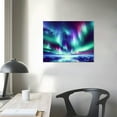 thumbnail image 4 of Nawypu Green Blue Aurora Wall Art Northern Light Canvas Prints on Picture Aurora Borealis Nature Starry Scenery Landscape Painting Modern Wall Decor for Home Bathroom Bedroom,Artwork,Print, 4 of 6