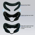 thumbnail image 3 of vnanda Light-blocking Face Cushion Vr Headset Silicone Face Cushion Sweat-proof Washable Soft Prevent Light Leakage Virtual Reality Glasses Face for Meta, 3 of 8