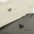 thumbnail image 4 of Ticikt Kids' Soft Cotton Short Sleeve T-Shirt, Heart Print Breathable Casual Top for Little Girls,Beige,5-6 Years, 4 of 5