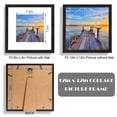 thumbnail image 2 of Marco de fotos Hongkee 12 x 12, negro, juego de 3 con vidrio y madera, 2 of 6