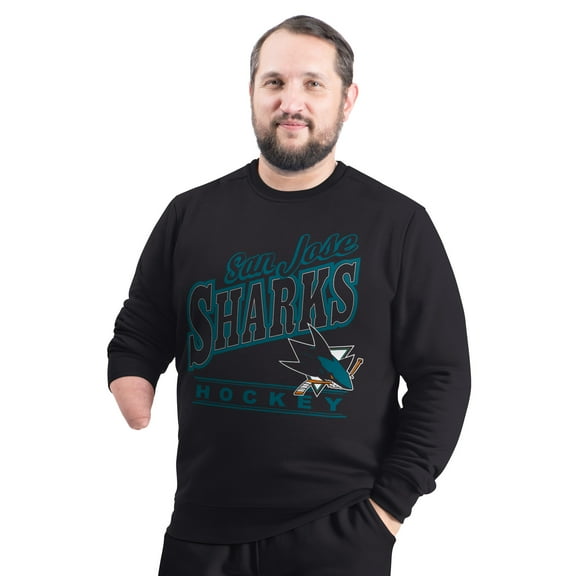 Men's G-III Sports by Carl Banks  Black San Jose Sharks Adaptive Headliner Fleece Sweatshirt