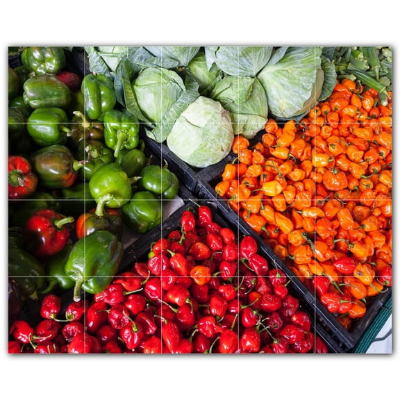 Picture-Tiles.com: Fruit Ceramic Tile Wall Mural WAL500692-54M. 30"W x 24"H using (20) 6" x 6" Ceramic Tiles-Satin Finish