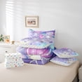 thumbnail image 5 of YST Mermaid 7-Piece Bedding Set, Gradient Purple Rainbow Comforter Set with Sheets, Queen, 5 of 5