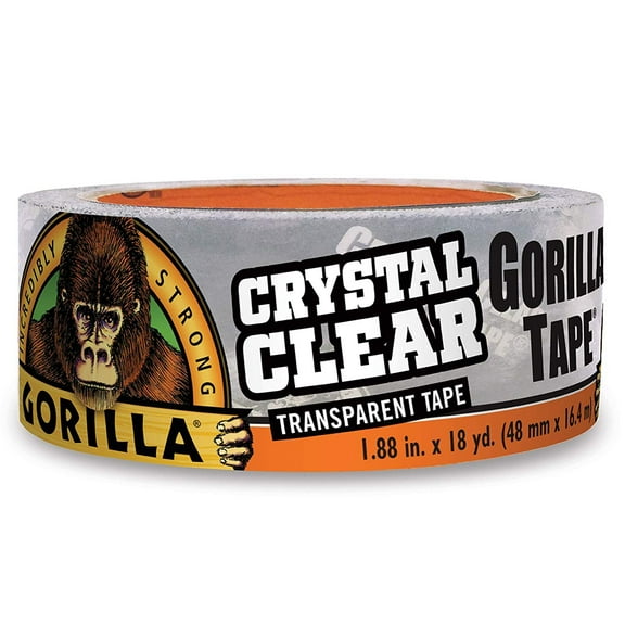 Gorilla Crystal Clear Heavy Duty Weatherproof Duct Tape, Notched Edge