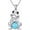 Frog &Turquoise, variant on S925 Sterling Silver Frog Necklace wiht Opal Jewelry for Women Cute Frog Stuff Real Opal/Turquoise/Moonstone/Moss Agate Necklace Pendant Good Luck Gift