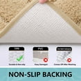 thumbnail image 4 of Smiry Microfiber Bathroom Rugs, 24"x47" Soft and Absorbent Bath Rugs, Non-Slip Machine Wash bath mats, Beige, 4 of 6