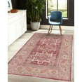thumbnail image 4 of Ethnic Decorative Rug, Folkloric Colorful Abstract Tribal Ornaments and Shapes Grunge Geometric, Quality Carpet for Bedroom Dorm and Living Room, 6 Sizes, Pale Salmon and Ruby, by Ambesonne, 4 of 4