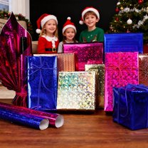 Double-Sided Watercolor Gift Wrapping Paper - Premium Thick Acid-Free Craft Paper Roll, Lignin-Free & Easy to Cut/Fold No-Crease Design, Festive/Birthday Party Decor for Presents, 32.81*1.41ft, C