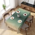thumbnail image 3 of Deep Green Khaki Ombre Table Cloth Waterproof Tablecloths, Modern Abstract Art Gradient Tablecloth Dining Table Cover for Kitchen Party Tabletop Outdoor, Rectangle Tablecloth 54x108 Inch, 3 of 9