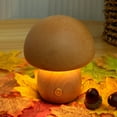thumbnail image 5 of JTWEEN Mushroom Table Night Light Wooden LED Mushroom Touch Lamp Dimmable Bedside Lamp Eye Protection Ambience Light 600mAh USB Rechargeable Cute Lamp for Kids Adults Bedroom Living Room, 5 of 8