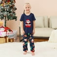 thumbnail image 6 of Odeerbi Christmas Pajamas for Family Holiday Short Sleeve Family Christmas Pajamas Matching Sets Toddler Casual Print Top with Bottom Outfits Home Wear Sleepwear Family Matching PJs Set Blue, 6 of 7
