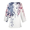 thumbnail image 5 of Gyujnb Women's Short Sleeve Chiffon Cardigan Top Open Front Floral Print Loose Fit Beach Cover Up Spring Summer Swimsuit Cover Up Resort,Size:M, 5 of 5