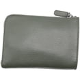 thumbnail image 2 of Santoni Pochette Zippée en Cuir Galet pour Femme - Vert, 2 of 2