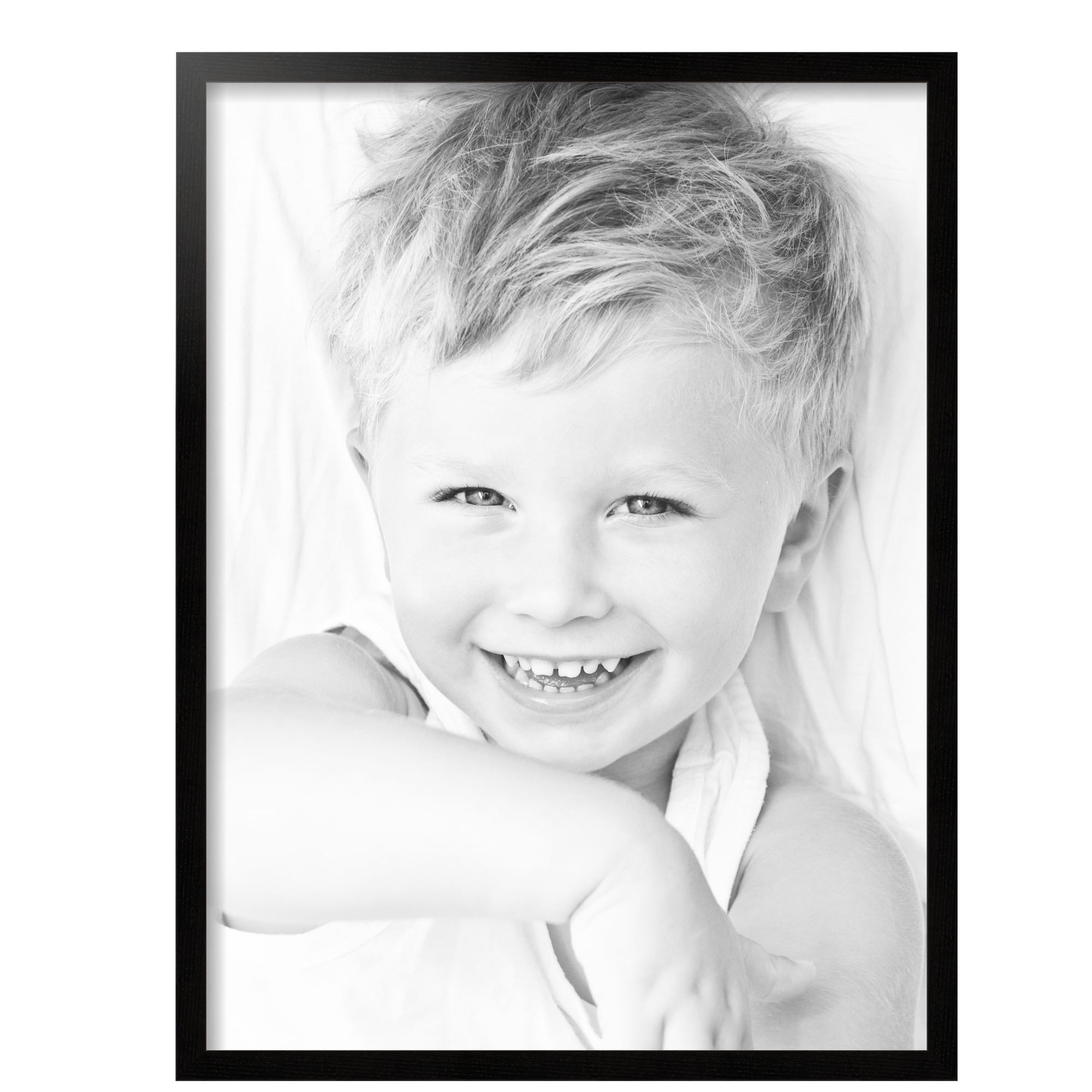 ArtToFrames 18" x 24" Black Picture Frame, 18x24 inch Black Wood Poster Frame (WOM-4308), 2 Pack