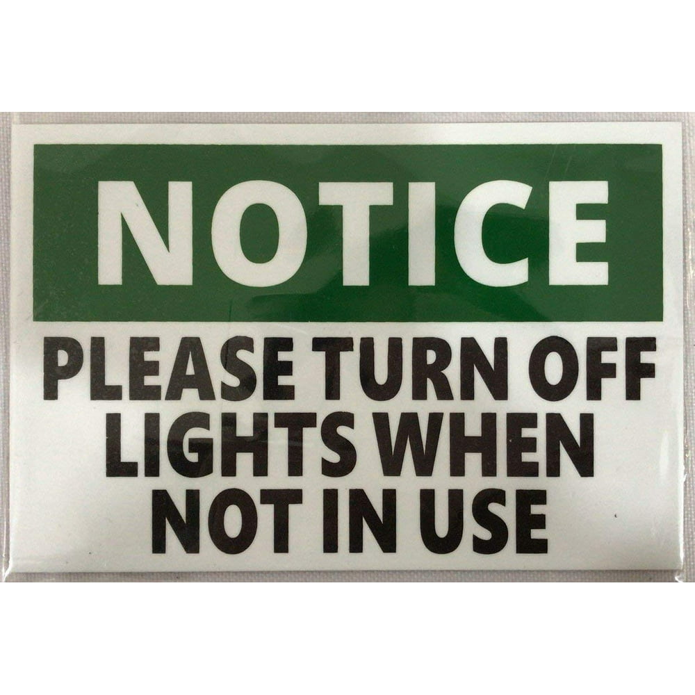 PLEASE TURN OFF THE LIGHTS SIGN (WHITE aluminium 4X6) - Walmart.com ...