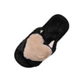 thumbnail image 2 of Women's House Slippers Fuzzy Fluffy Warm Open Toe Home Shoes Indoor and Outdoor Slipper Khaki 5.5-6, 2 of 5