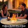 thumbnail image 6 of 30" Propane Fire Pit Table, SHINPT 50000 BTU Outdoor Fire Pit with Lid and Lava Rock, Outdoor Fire Table for Backyard, Garden, Gas Fire Pit for Outside, Patio, Add Ambience to Gatherings, 6 of 9