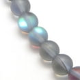 thumbnail image 3 of 5 strand Moonstone Beads Strands Holographic Beads Half AB color Plated Frosted Round Gray 8mm Hole: 1mm 46pcs/strand 15 inch, 3 of 3