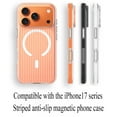 thumbnail image 2 of For iPhone 17 Pro Max Phone Case,Fit for MagSafe,Anti-yellowing,Stripes Anti-slip Anti-drop,Durable Magnetic Phone Shell, 2 of 5