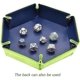 thumbnail image 3 of Bandeja para dados, bandeja para dados hexagonal plegable, soporte para dados de cuero y terciopelo para juegos de mesa de juego de dados Dnd Aespa kaili Sencillez, 3 of 5