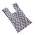 thumbnail image 2 of facefd Women Handbag Tote Grid Pattern Shoulder Bag for Females Summer Pink Green, 2 of 8