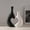 Black+White, variant on Heart Shaped Vase Set of 2, Modern Boho Hollow Flower Vases, Matte Frosted Texture Finish, Decorative Vases for Room, Home Book Shelf, Fireplace, Table Decor